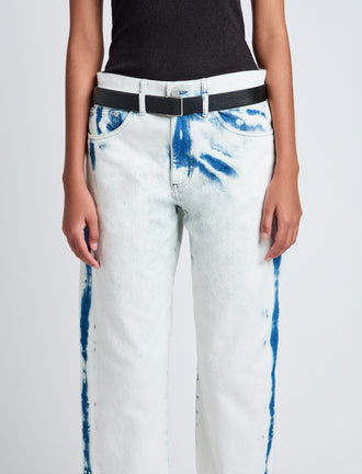 Proenza Schouler detail image of model wearing Cropped Ellsworth in bleach out