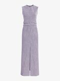 Proenza Schouler Still Life Image of Selene Dress in Static Suiting in Aubergine/White