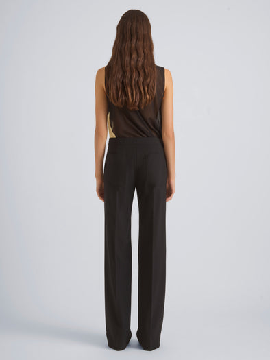 Proenza Schouler Back on Model Image of ORA PANT IN BI-STRETCH LIGHT WOOL in Black