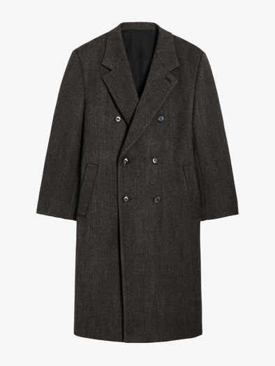 Proenza Schouler Still Life image of Orlando Coat in Wool in Charcoal Herringbone