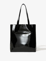 Back view of Walker Tote in Patent in black