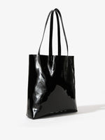 Side view of Walker Tote in Patent in black