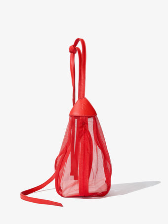 Front view of Mesh Pouch in red