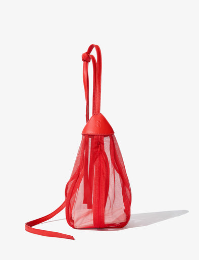 Front view of Mesh Pouch in red