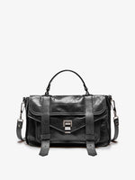 Proenza Schouler Front Still Life Image of PS1 Medium Bag in Black
