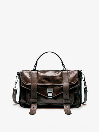Proenza Schouler Front Still Life Image of PS1 Medium Bag in T.Moro