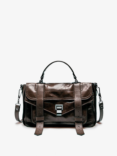 Proenza Schouler Front Still Life Image of PS1 Medium Bag in T.Moro