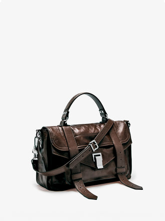 Proenza Schouler Side Still Life Image of PS1 Medium Bag in T.Moro