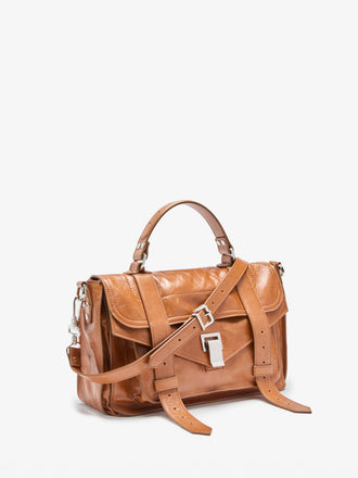 Proenza Schouler Side Still Life Image of PS1 Medium Bag in Cuoio