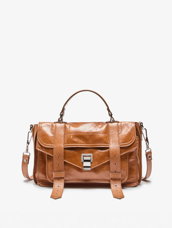Proenza Schouler Front Still Life Image of PS1 Medium Bag in Cuoio