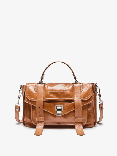 Proenza Schouler Front Still Life Image of PS1 Medium Bag in Cuoio