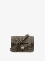 Proenza Schouler front image of PS1 Mini Crossbody Bag in Nubuck Calf in slate