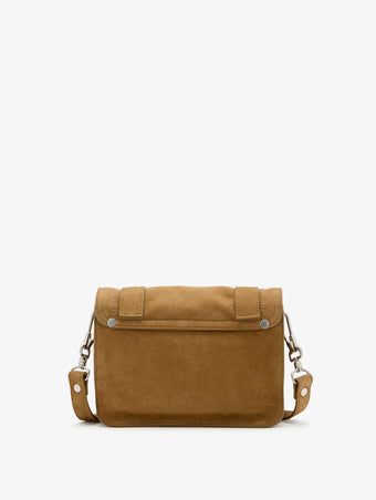 Proenza Schouler back image of PS1 Mini Crossbody Bag in Nubuck Calf in tobacco