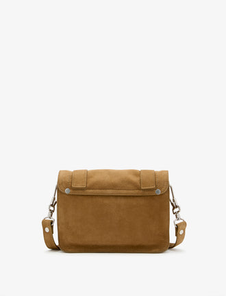 Proenza Schouler back image of PS1 Mini Crossbody Bag in Nubuck Calf in tobacco