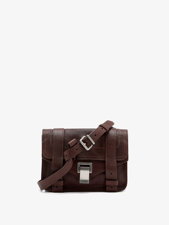 Proenza Schouler front image of PS1 Mini Crossbody Bag in chestnut