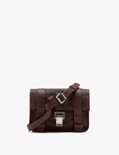 Proenza Schouler front image of PS1 Mini Crossbody Bag in chestnut
