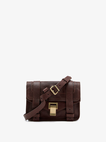 Proenza Schouler front image of PS1 Mini Crossbody Bag in chestnut