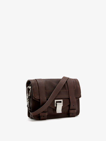 Proenza Schouler side image of PS1 Mini Crossbody Bag in chestnut
