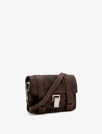 Proenza Schouler side image of PS1 Mini Crossbody Bag in chestnut
