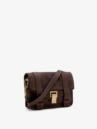 Proenza Schouler side image of PS1 Mini Crossbody Bag in chestnut
