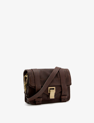 Proenza Schouler side image of PS1 Mini Crossbody Bag in chestnut