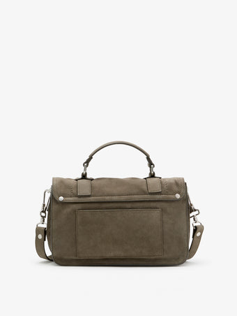 Proenza Schouler back image of PS1 Tiny Bag in Nubuck Calf in slate