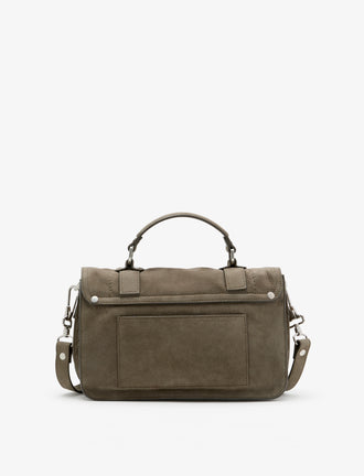 Proenza Schouler back image of PS1 Tiny Bag in Nubuck Calf in slate