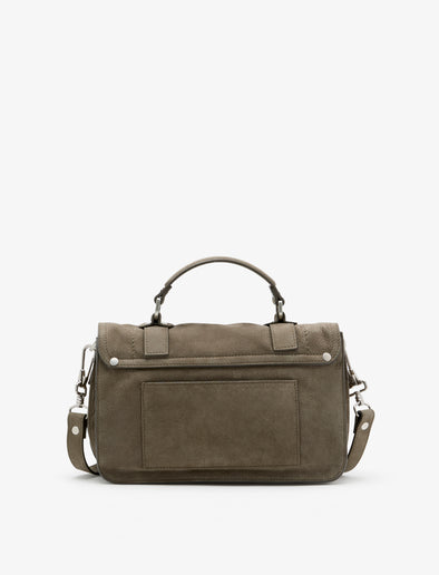 Proenza Schouler back image of PS1 Tiny Bag in Nubuck Calf in slate