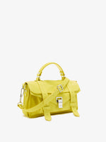 Proenza Schouler Side image of PS1 Tiny Bag in Soft Suede in Yellow 