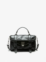 Proenza Schouler Front Still Life Image of PS1 Tiny Bag in Black