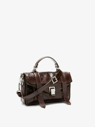 Proenza Schouler Side Still Life Image of PS1 Tiny Bag in T. Moro