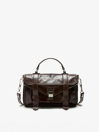 Proenza Schouler Front Still Life Image of PS1 Tiny Bag in T. Moro