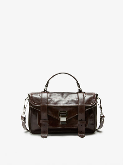 Proenza Schouler Front Still Life Image of PS1 Tiny Bag in T. Moro