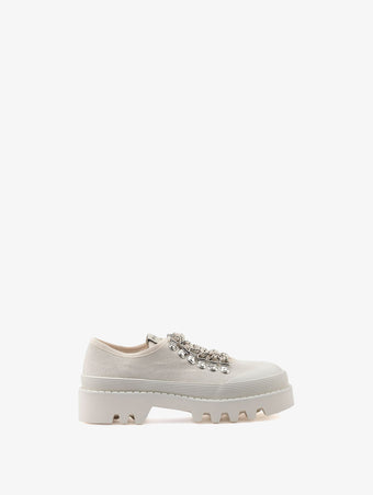 Proenza Schouler side image of Fabri Lugsole Shoe in natural