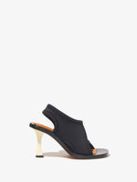 Side image of Stretch Ledge Sandals in BLACK