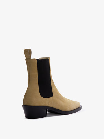 Back image of Bronco Chelsea Boots in Dark Beige