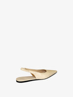 3/4 Back image of Spike Slingback Flats in NATURAL