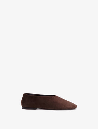Proenza Schouler side image of Glove Slippers in espresso