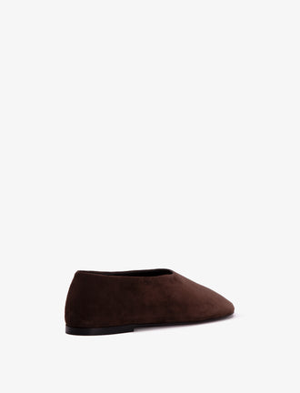 Proenza Schouler back 3/4 image of Glove Slippers in espresso