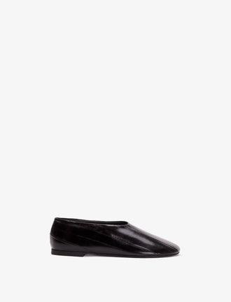 Proenza Schouler side image of Glove Slippers in BLACK