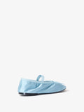 Back image of Glove Mary Jane Ballet Flats in Satin in PALE BLUE