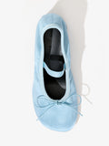 Aerial image of Glove Mary Jane Ballet Pumps in Satin in PALE BLUE