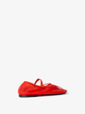 Back image of Glove Mary Jane Ballet Flats in Mesh in RED