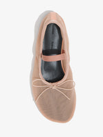 Aerial image of Glove Mary Jane Ballet Flats in Satin in NUDE