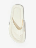 Aerial view of the Cooper Flip Flops in cream