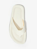 Aerial view of the Cooper Flip Flops in cream