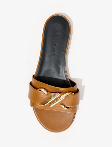 Aerial image of Monogram Slide Sandals in TERRACOTTA