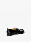 Proenza Schouler 3/4 back image of the Monogram Loafer in black