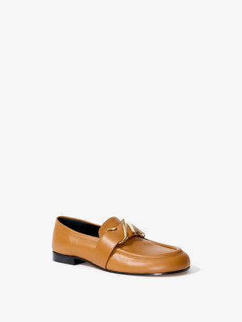 3/4 Front  image of image of Monogram Loafers in TERRACOTTA