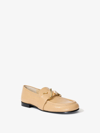 Front 3/4 view of monogram Loafer in paper